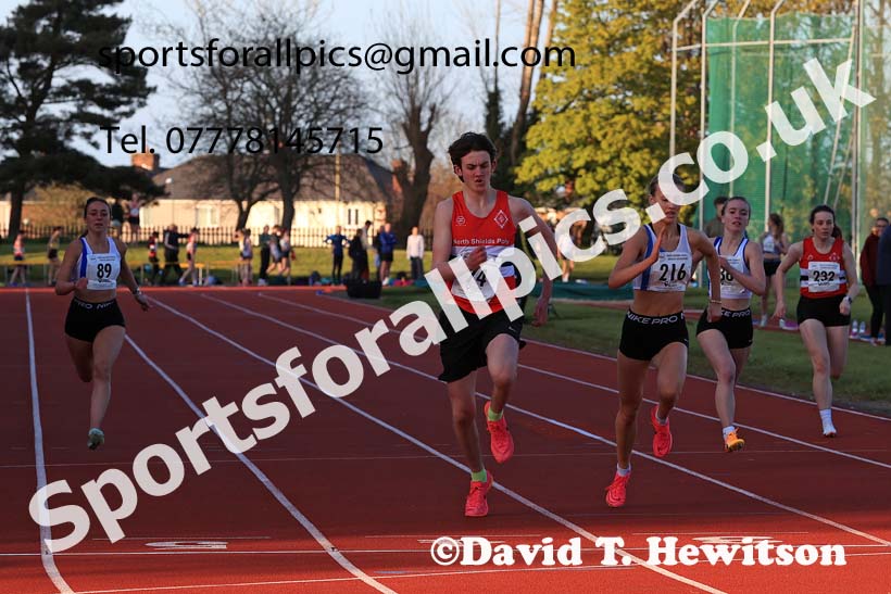 150 metres, 2024 NEGP 1, Monkton Stadium, Jarrow. Photo: David T. Hewitson/Sports for All Pics